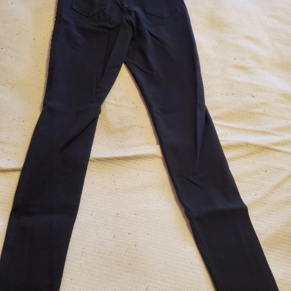 $5/25 Black stretch moto pants